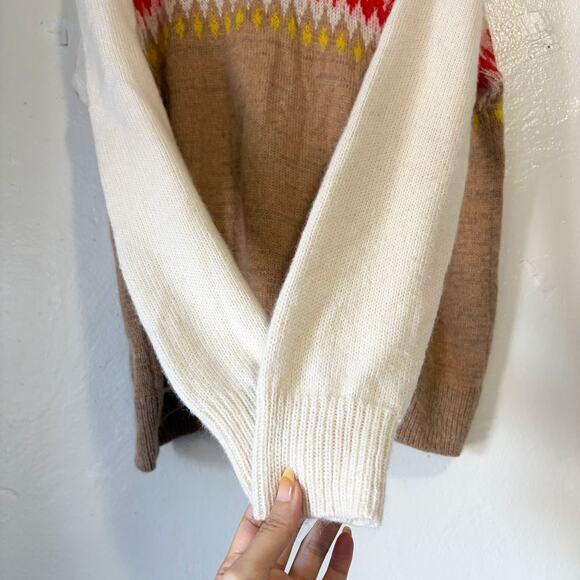 DEMYLEE X J.CREW Fair Isle Wool Mohair Blend Sweater in Multi Size M - Picture 6 of 12